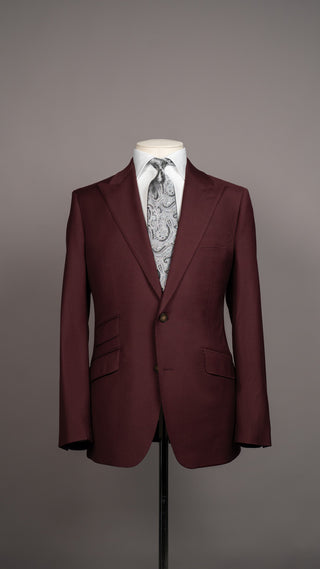 Burgundy Italian Wool Suit
